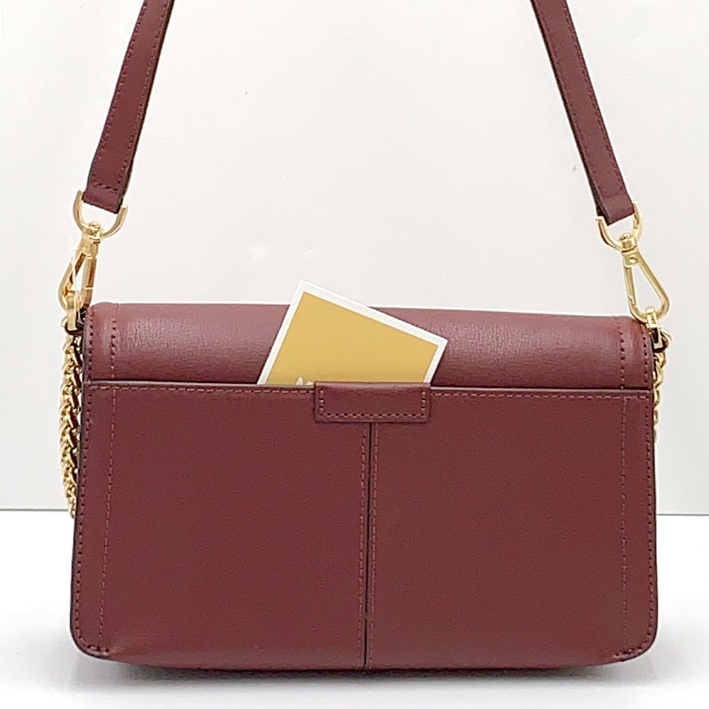 MICHAEL KORS SONIA MEDIUM EAST WEST SHOULDER CROSSBODY BAG MERLOT COLOR - Picture 3 of 15